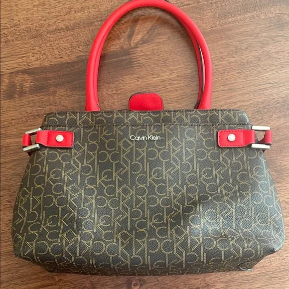 Calvin Klein logo satchel purse - Picture 1 of 16